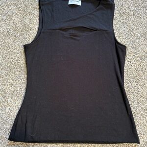 LNA Black Cutout Tank Top